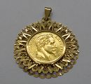 Collier or jaune maille miroir